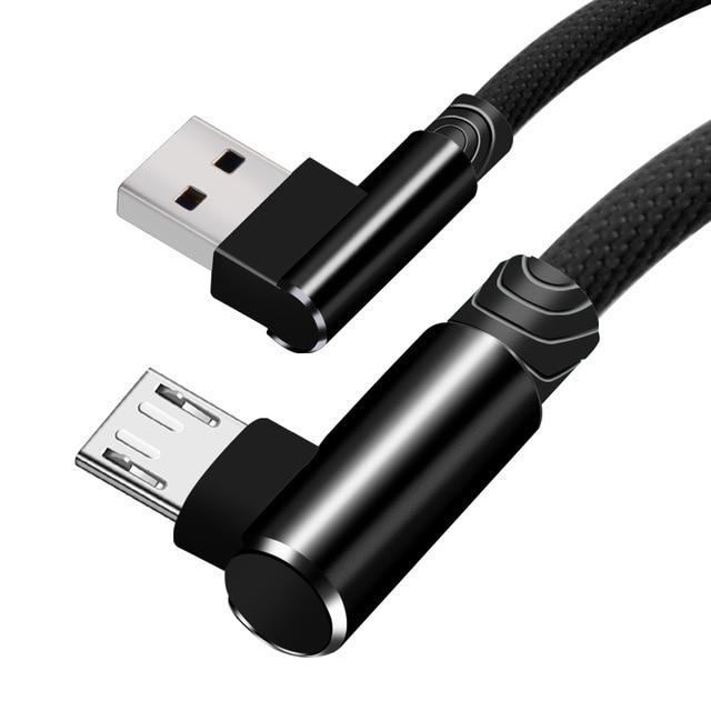 90 Degree Micro USB Cable for Gaming